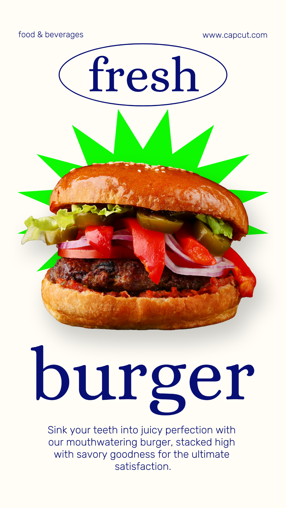 Pemasaran Makanan dan Minuman - IG Story - Burger Segar