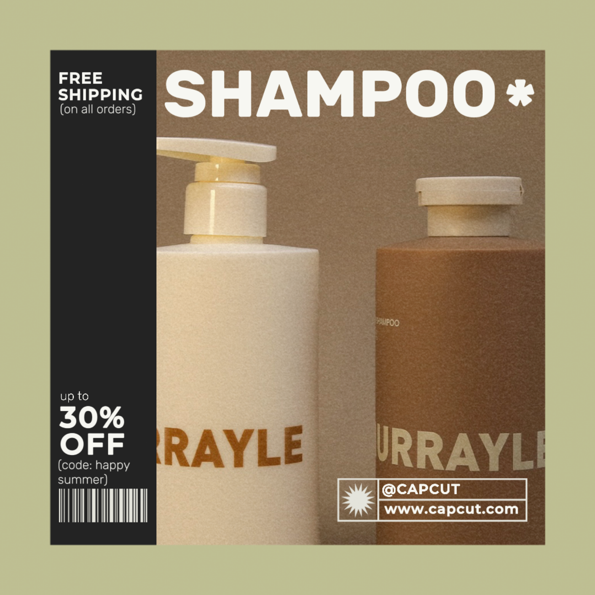 Promoção de shampoo de cuidados pessoais 