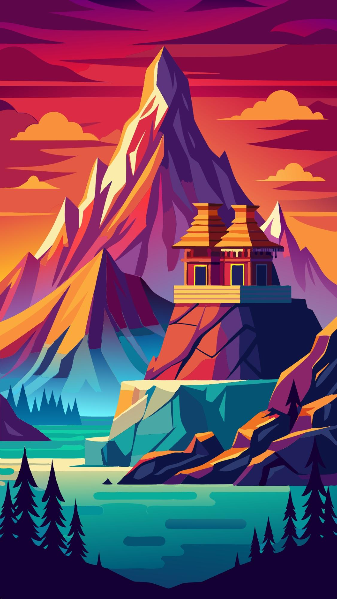 Wallpaper creative poster Instagram story mountain