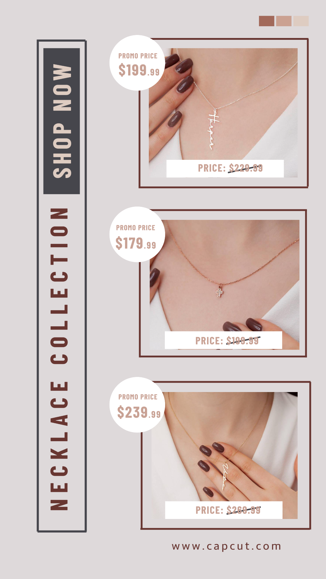 Jewelry and Accessories Necklace Collection Sale Instagram Story