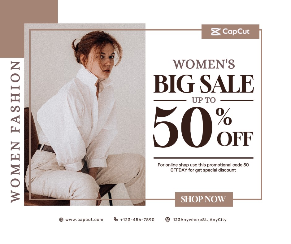 Promotion Fashion Brown For Facebook Ads