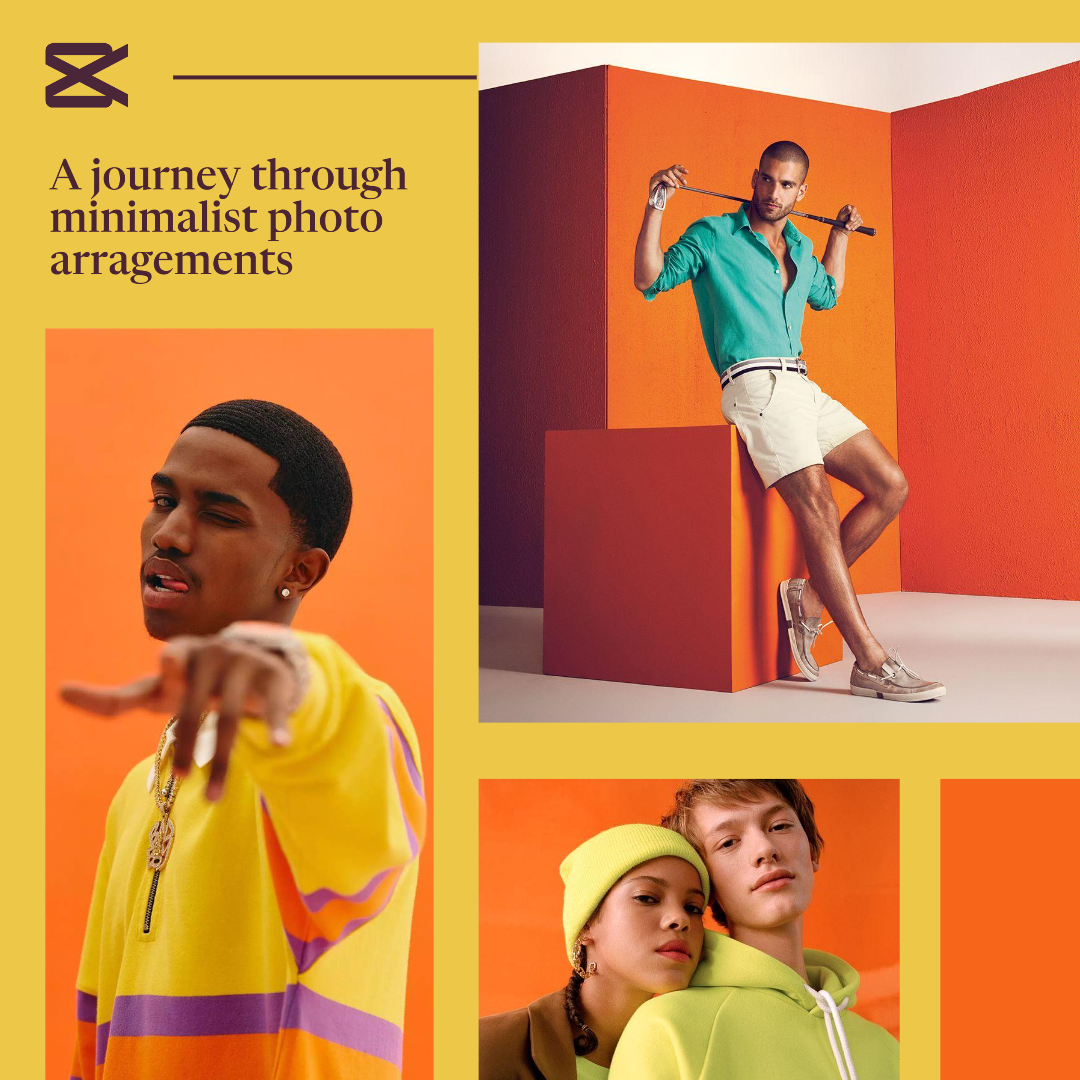 Cartel de marketing de collage minimalista publicación de instagram