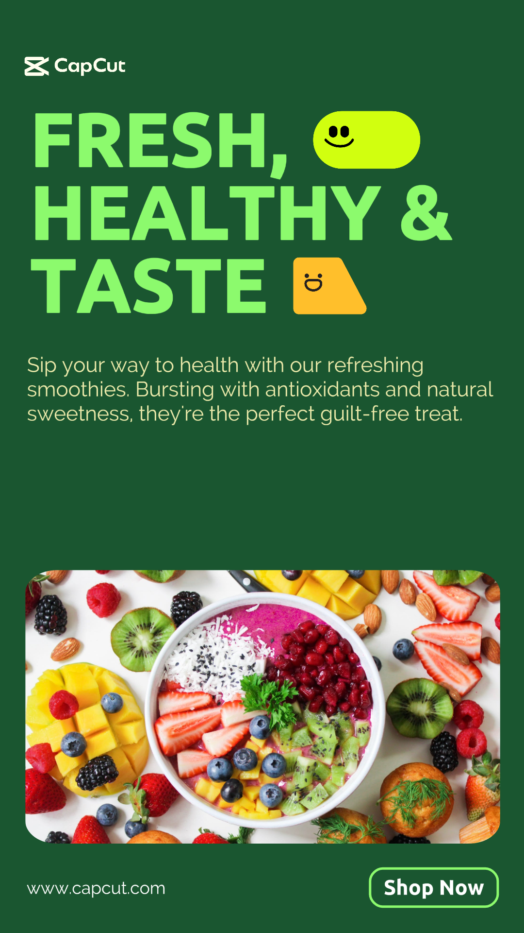 Instagram-Story über gesunde Lebensmittel