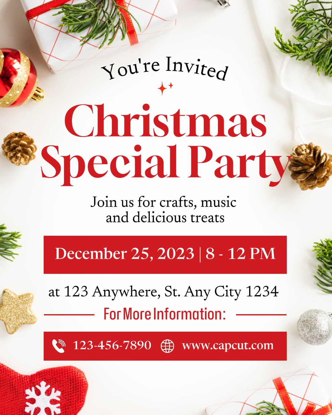 Weihnachtseinladung Sonderparty Instagram Post