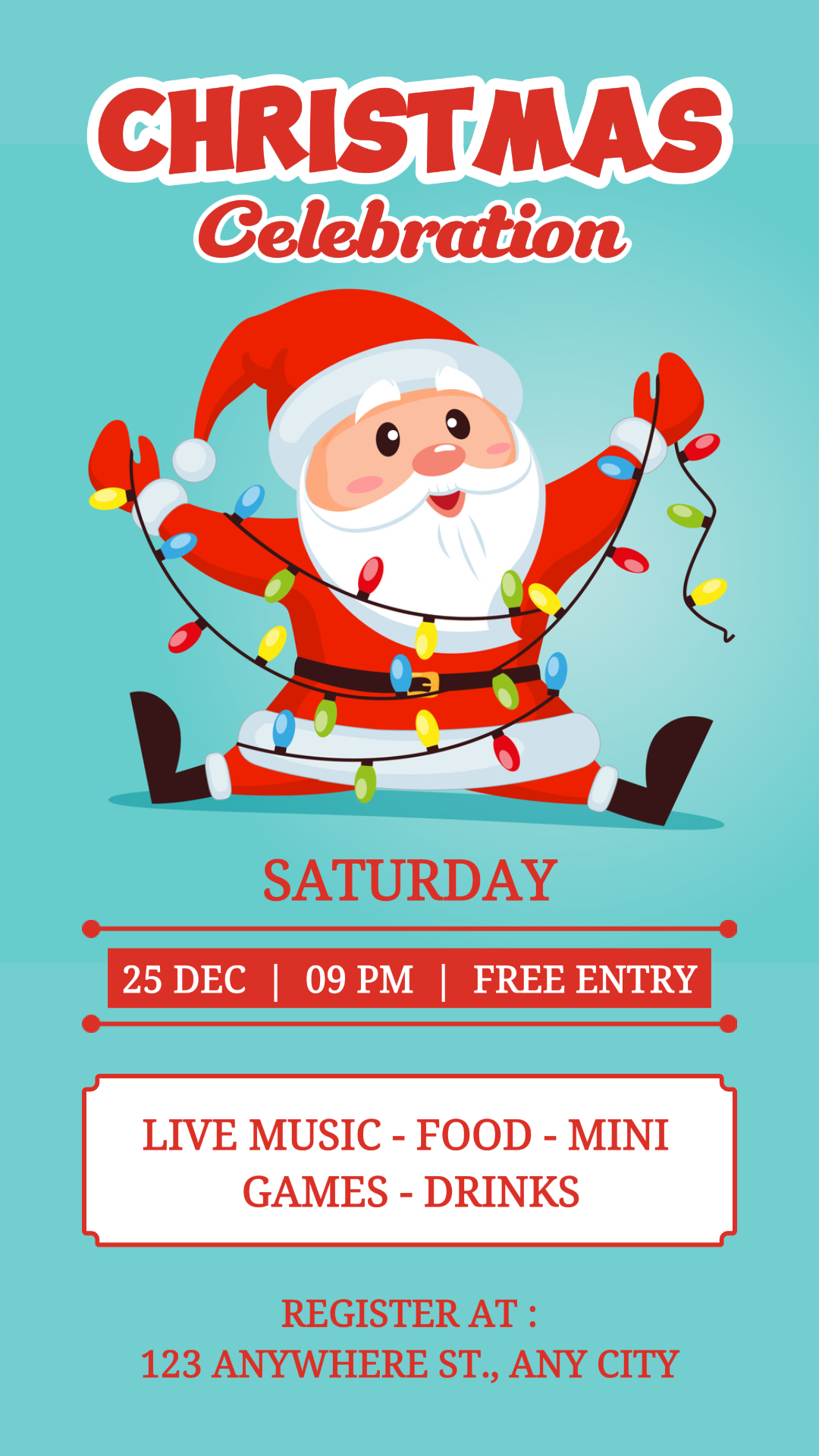 Einladung zur Weihnachtsfeier Instagram Story