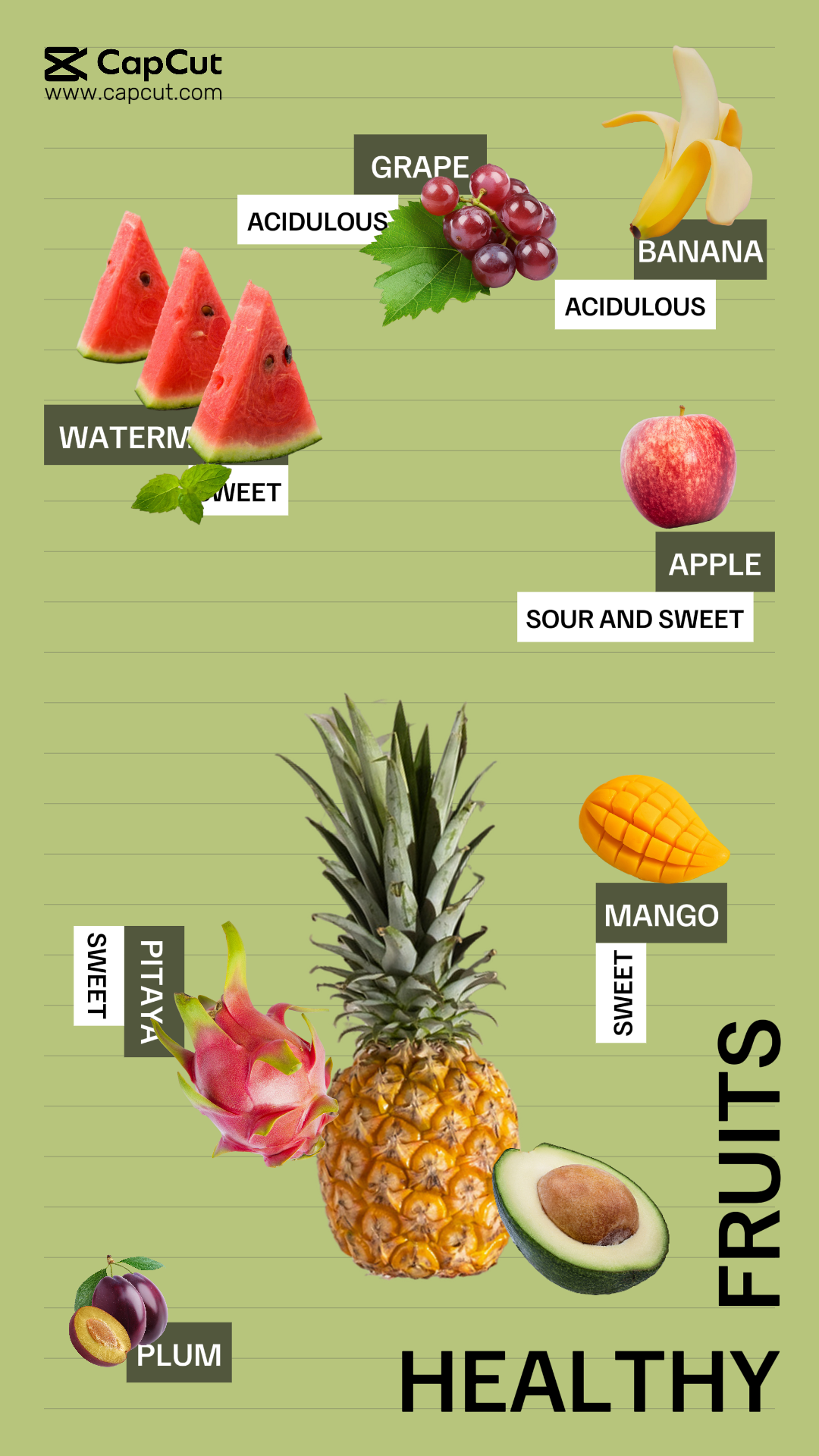 Alimentos frutas exibe tendências