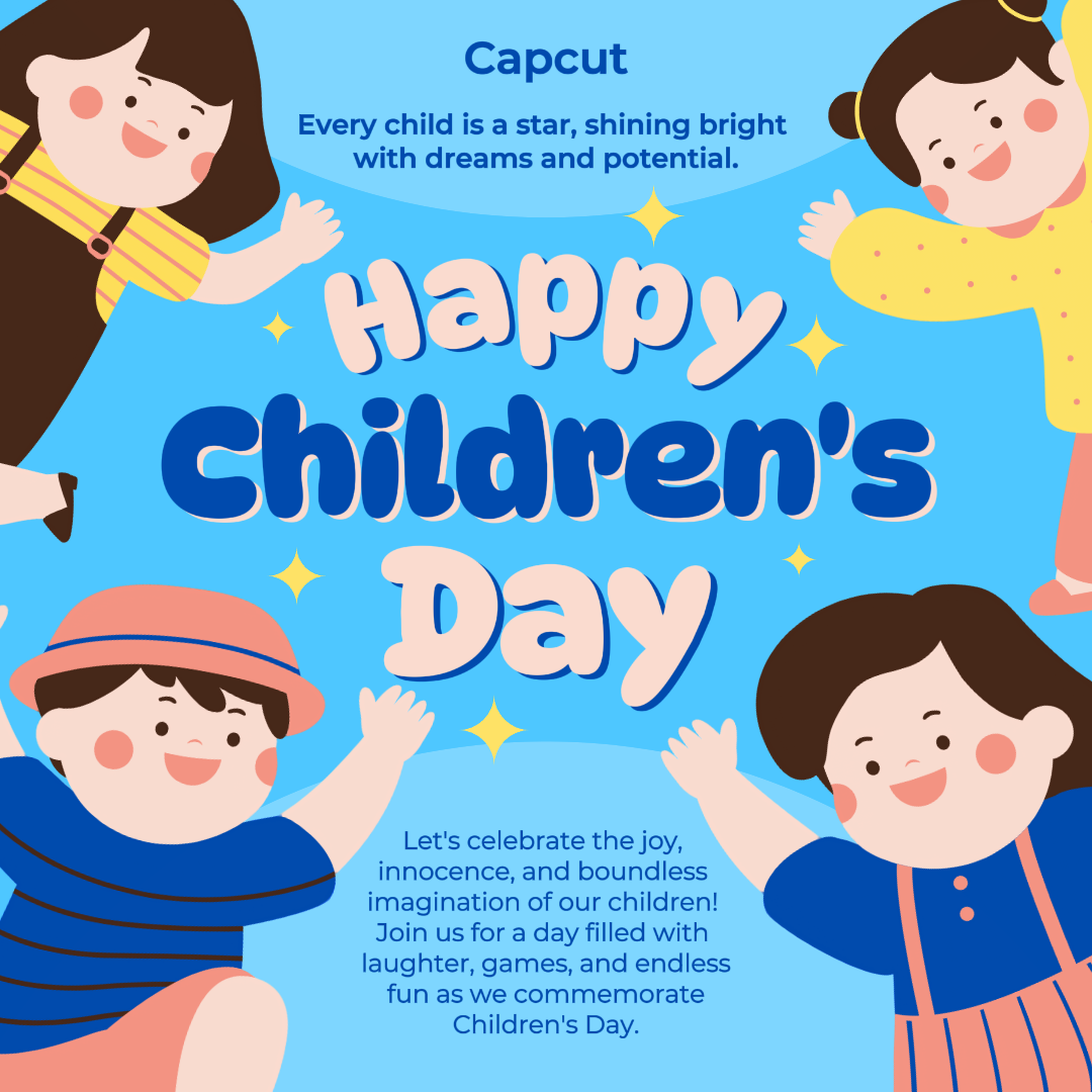 Children's day-General industry Creative Poster IG post Eye-catching style Childrens Day