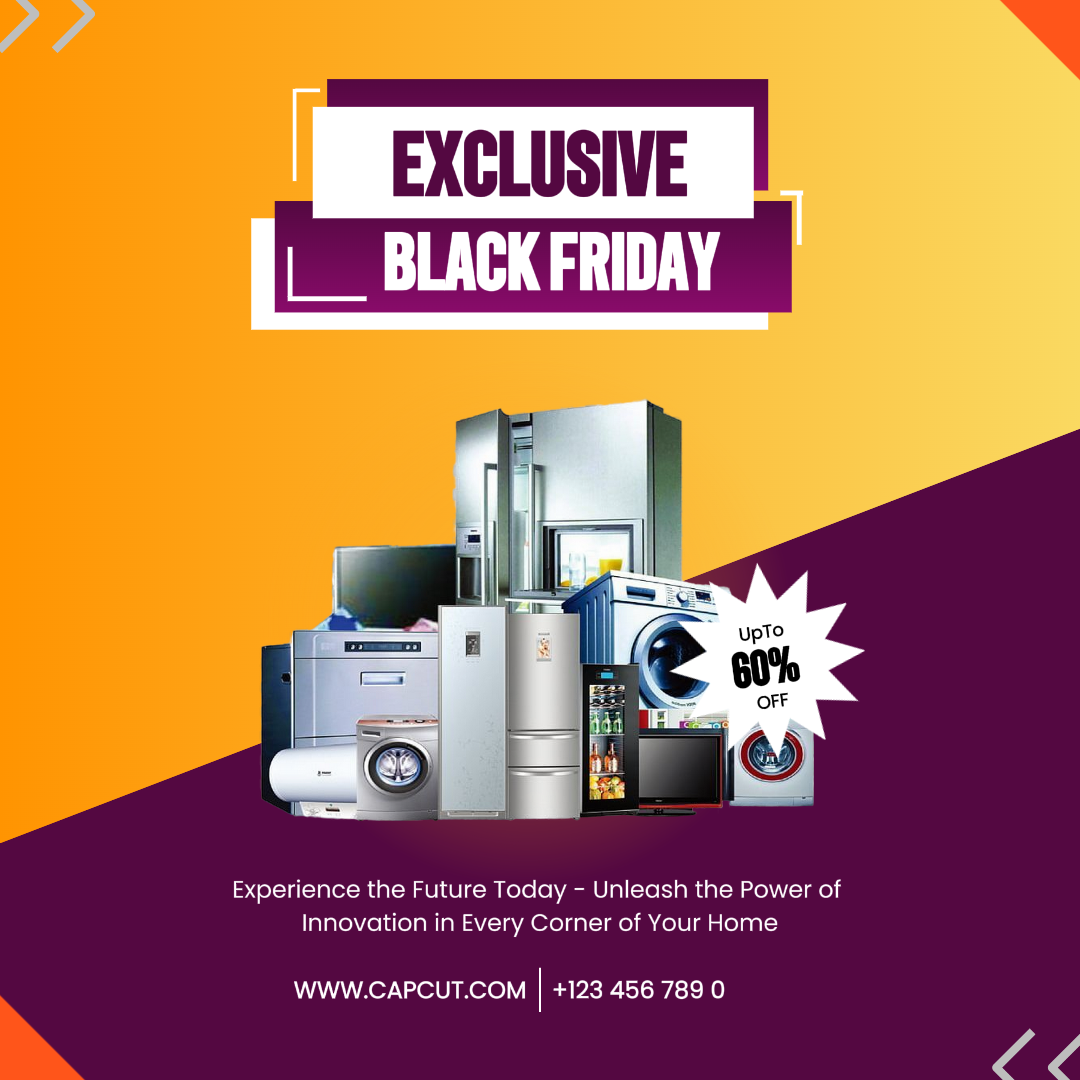 Elektronischer Black Friday Sale Orange Lila