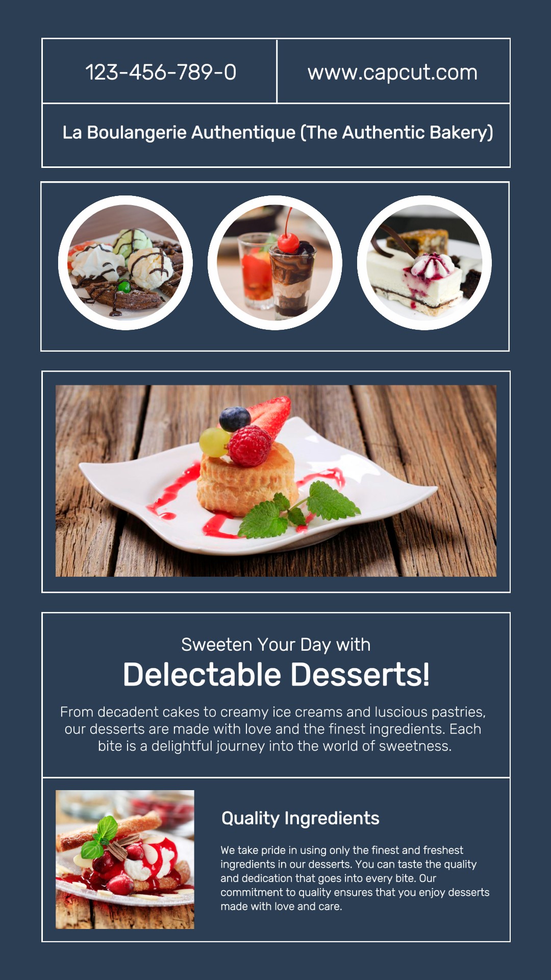 Food dessert product display instagram story