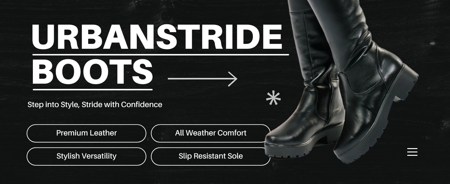 E-Commerce Mode Detailseiten Stiefel Modern Schwarz