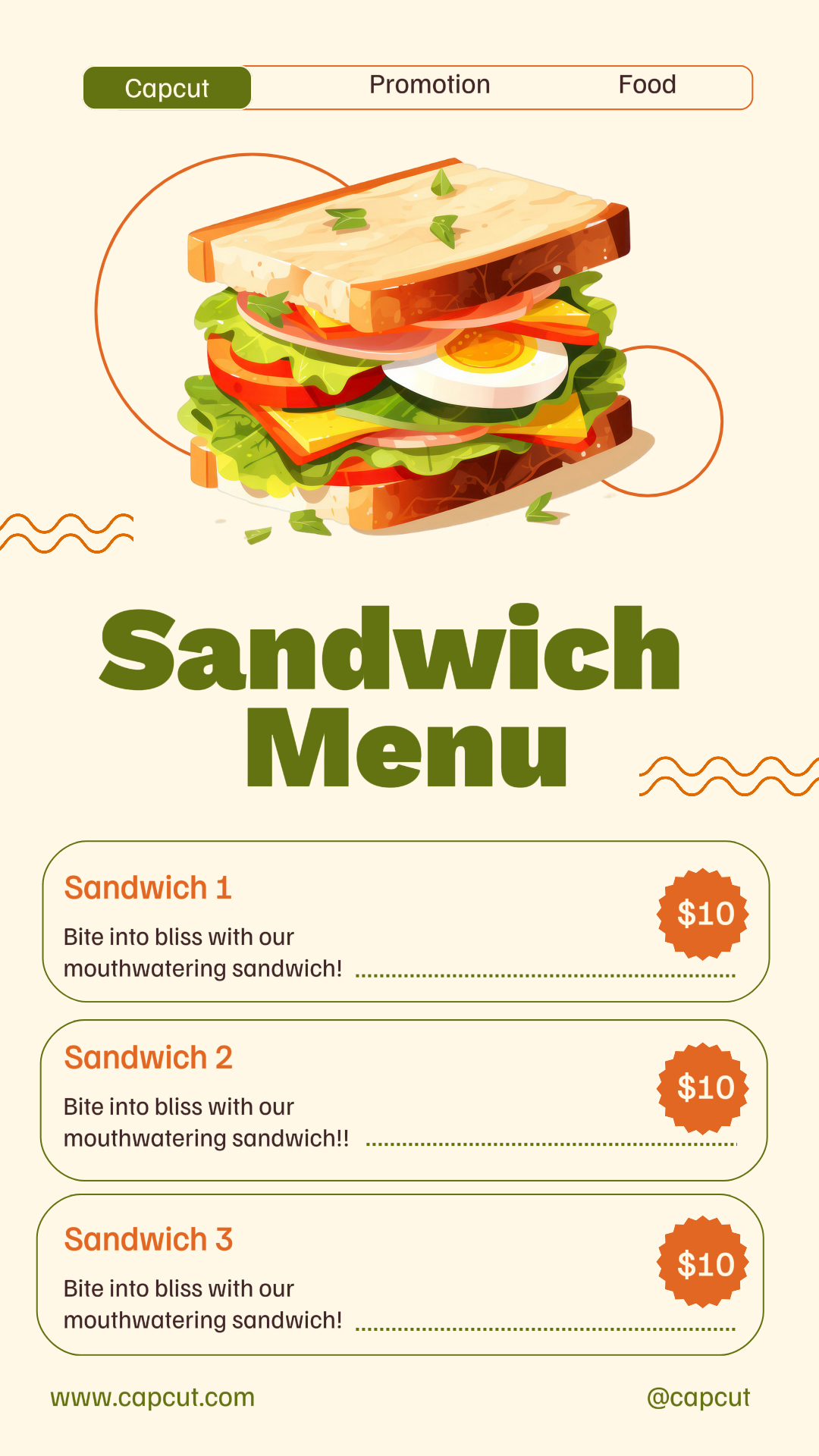 Comida Nova Ilustração Da Lista Do Menu História Do Instagram