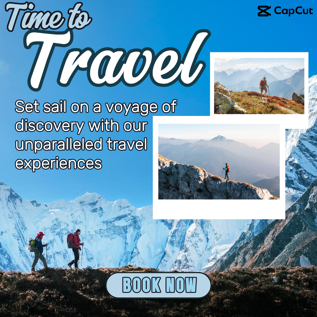 Pôster criativo da indústria de viagens Hora de viajar Instagram Post