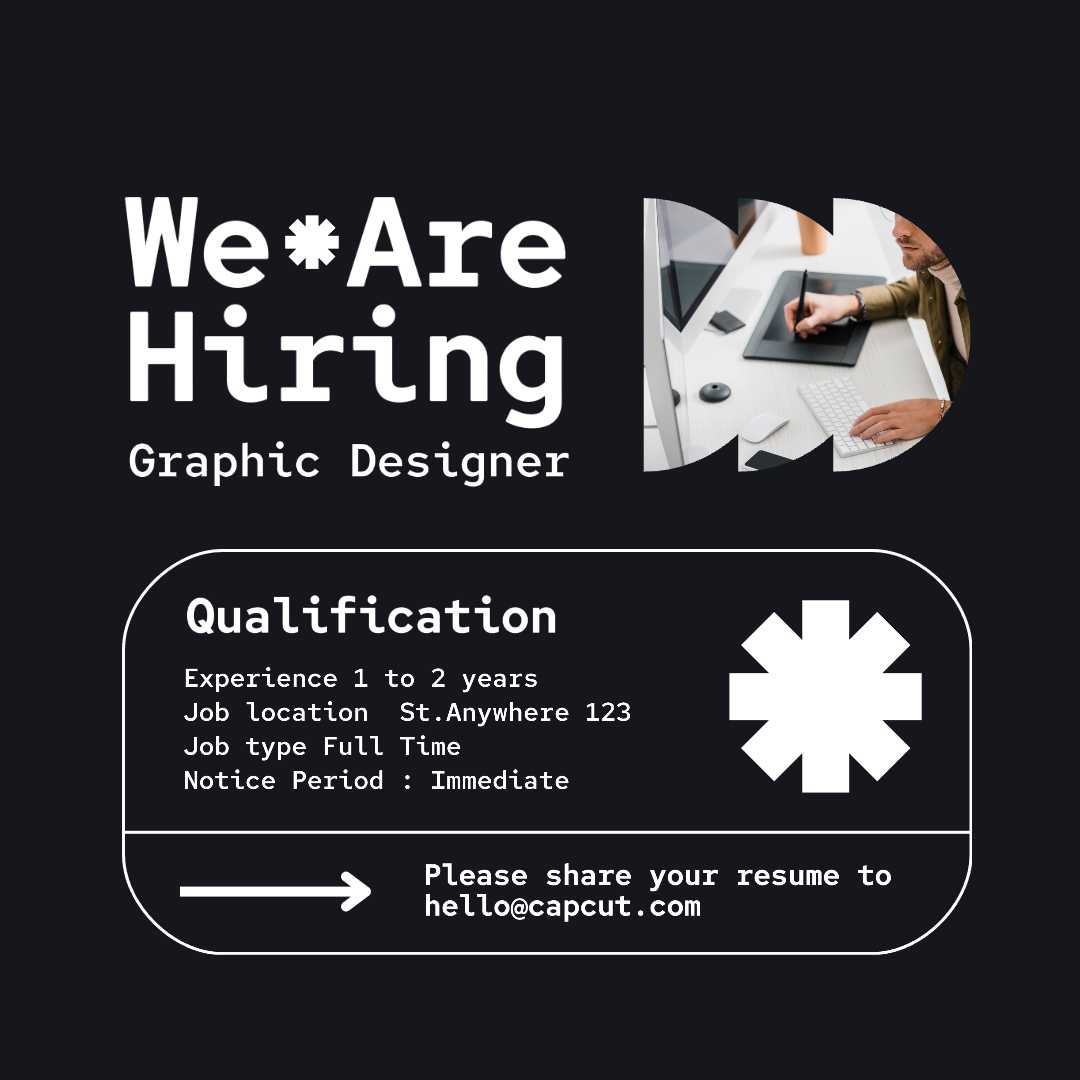 Black Job Hiring Recruitment Instagram Post