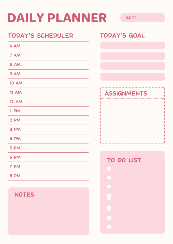 Education Daily planner Show （cc web）