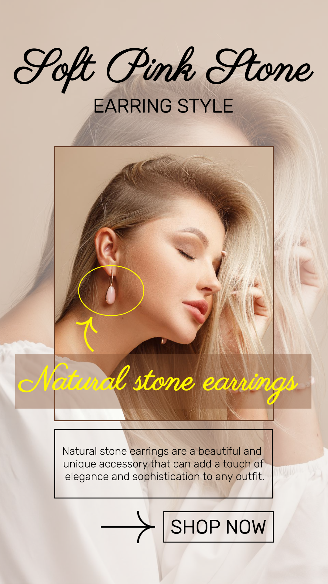 Jewelry Marketing IG Story Pink Stone Earring