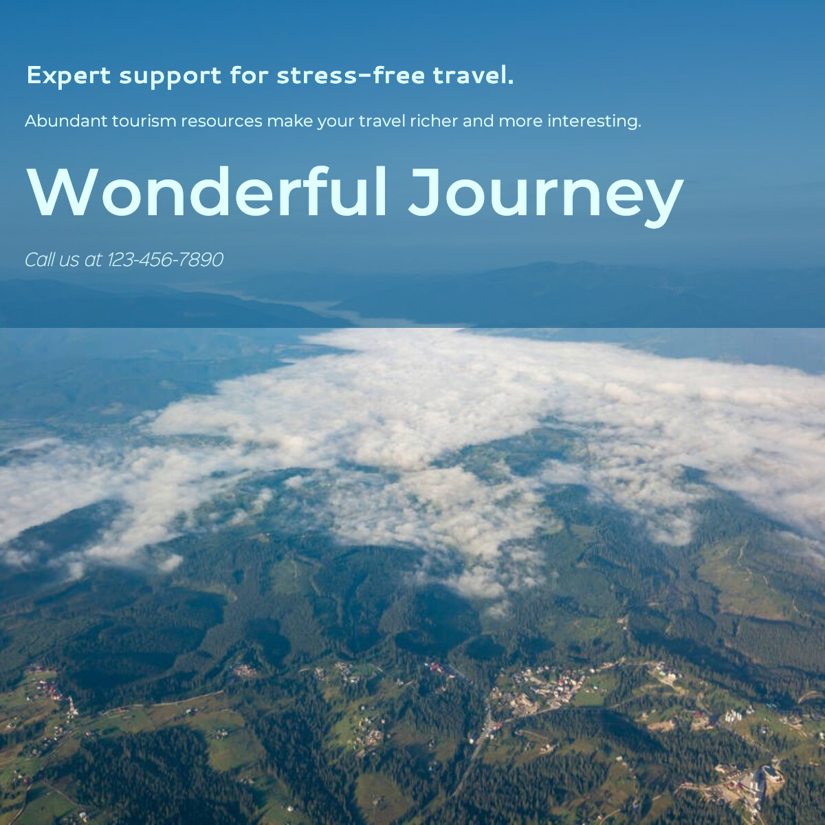 Exhibición de productos de la industria de viajes