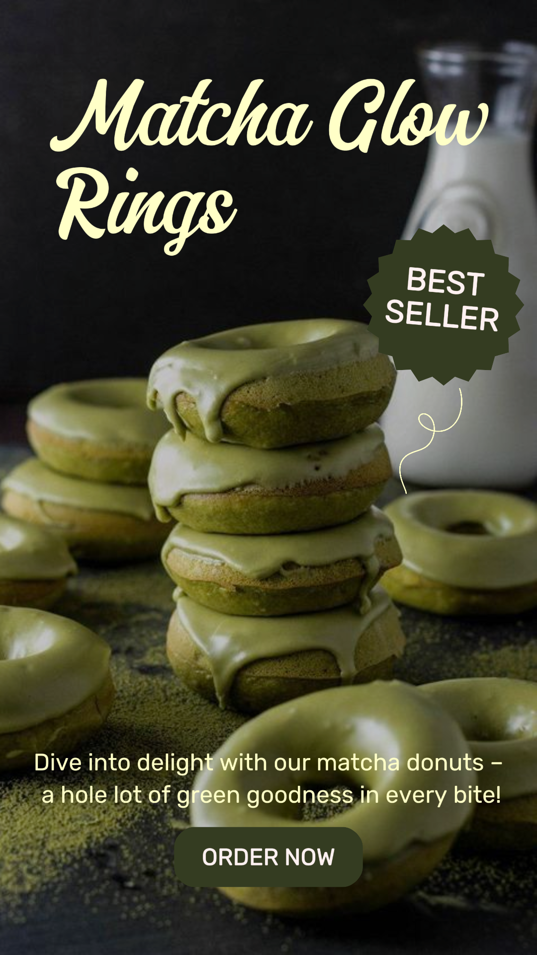 Alimentos e bebidas - Instagram Matcha Donuts - Instagram Story