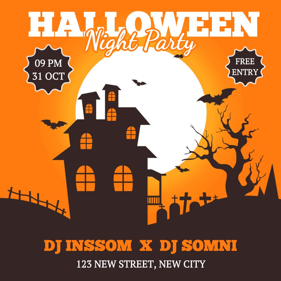 Post no Instagram da festa de Halloween