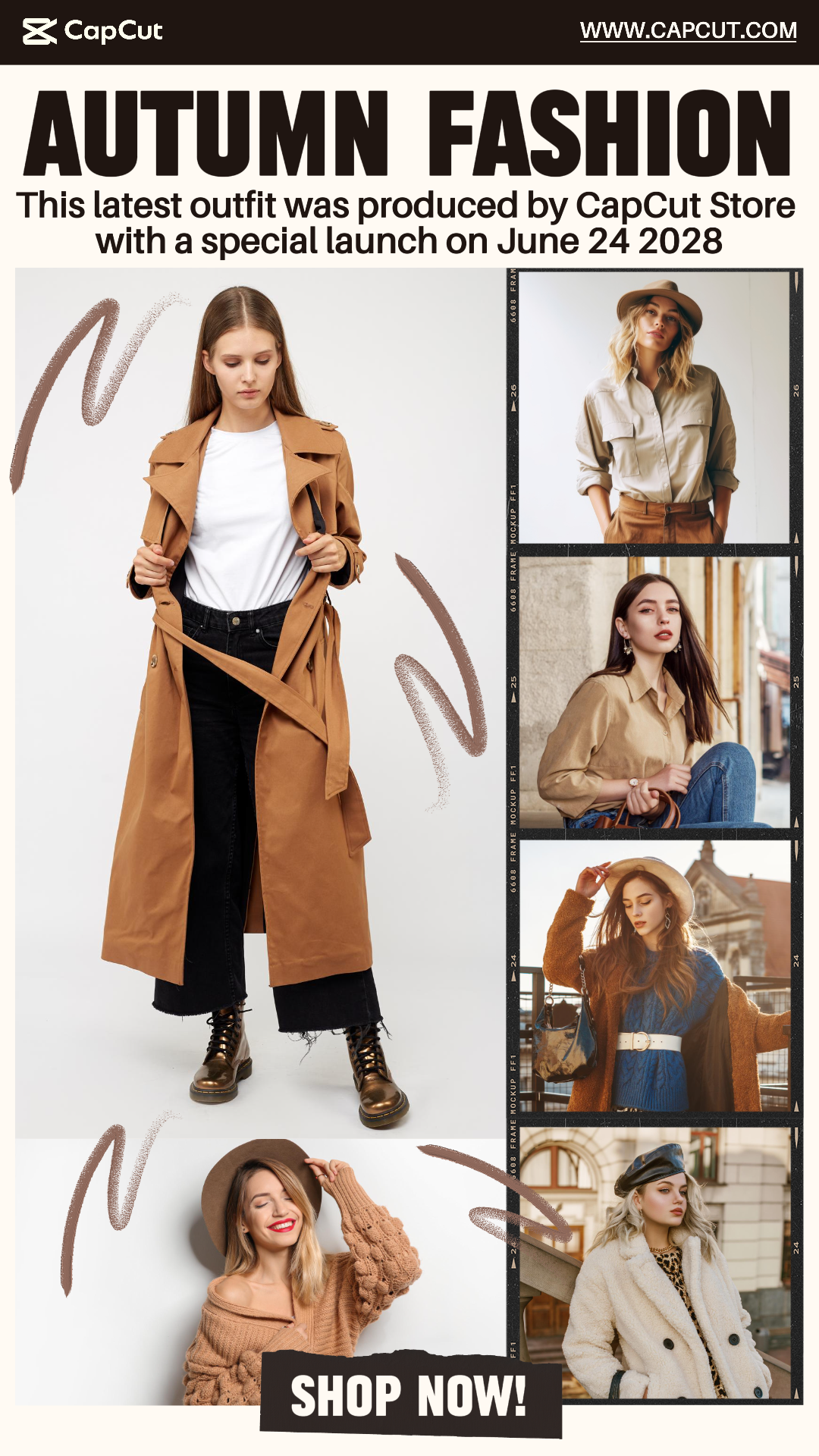 Outono Fashion Women 6 Multi-Product Image Tik Tok Cream Brown Minimalist