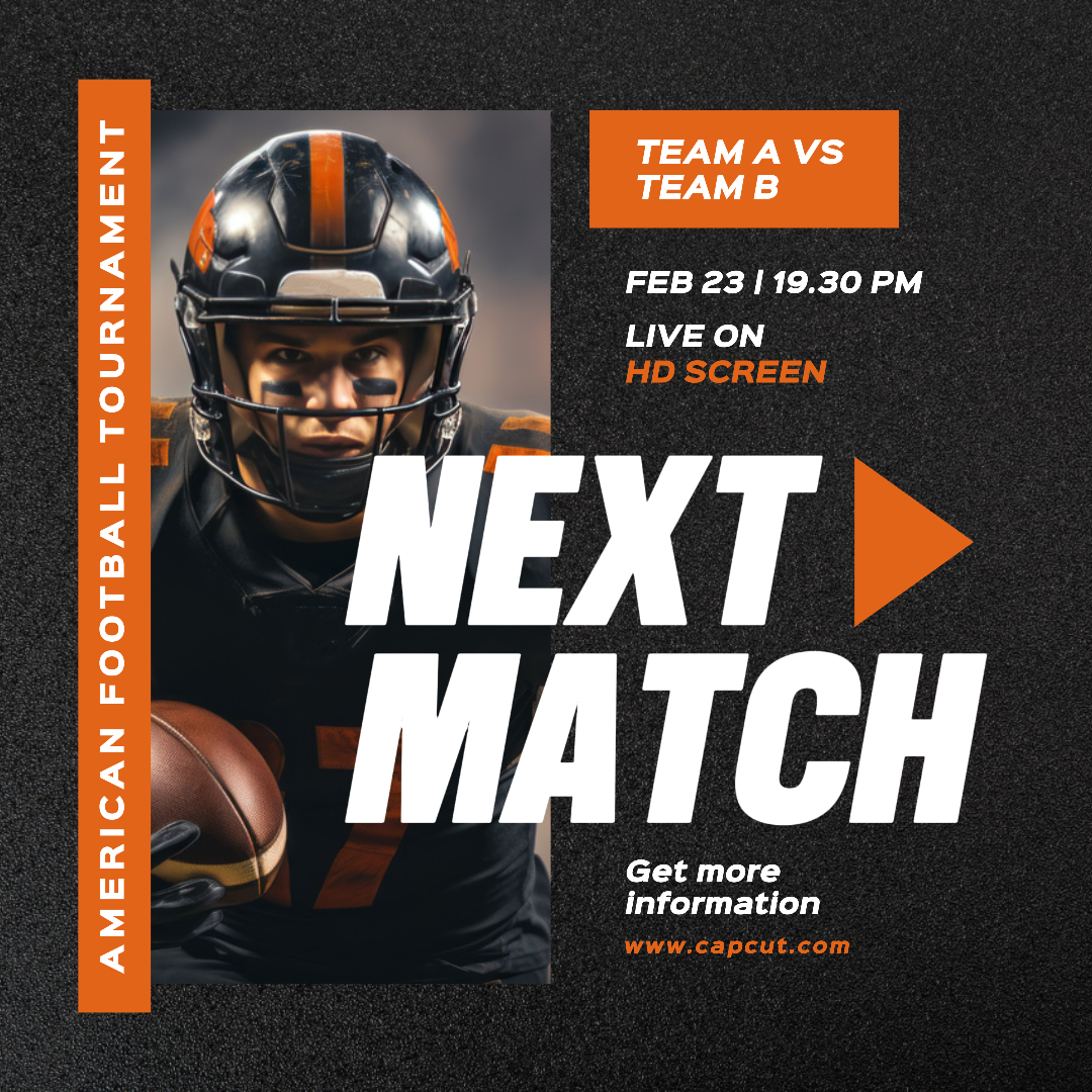 American Football Next Match Schedule Instagram Post