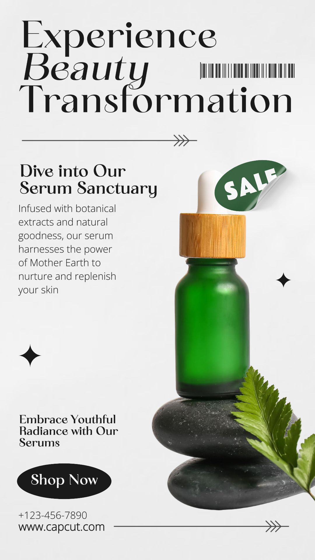 Poster Pemasaran Perawatan Kecantikan Promosi Serum Perawatan Kulit Instagram Story