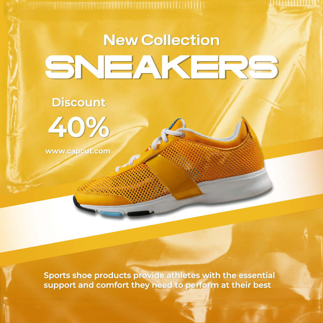 Sport Shoes E-commerce Product Callout Instagram Post Modern Style