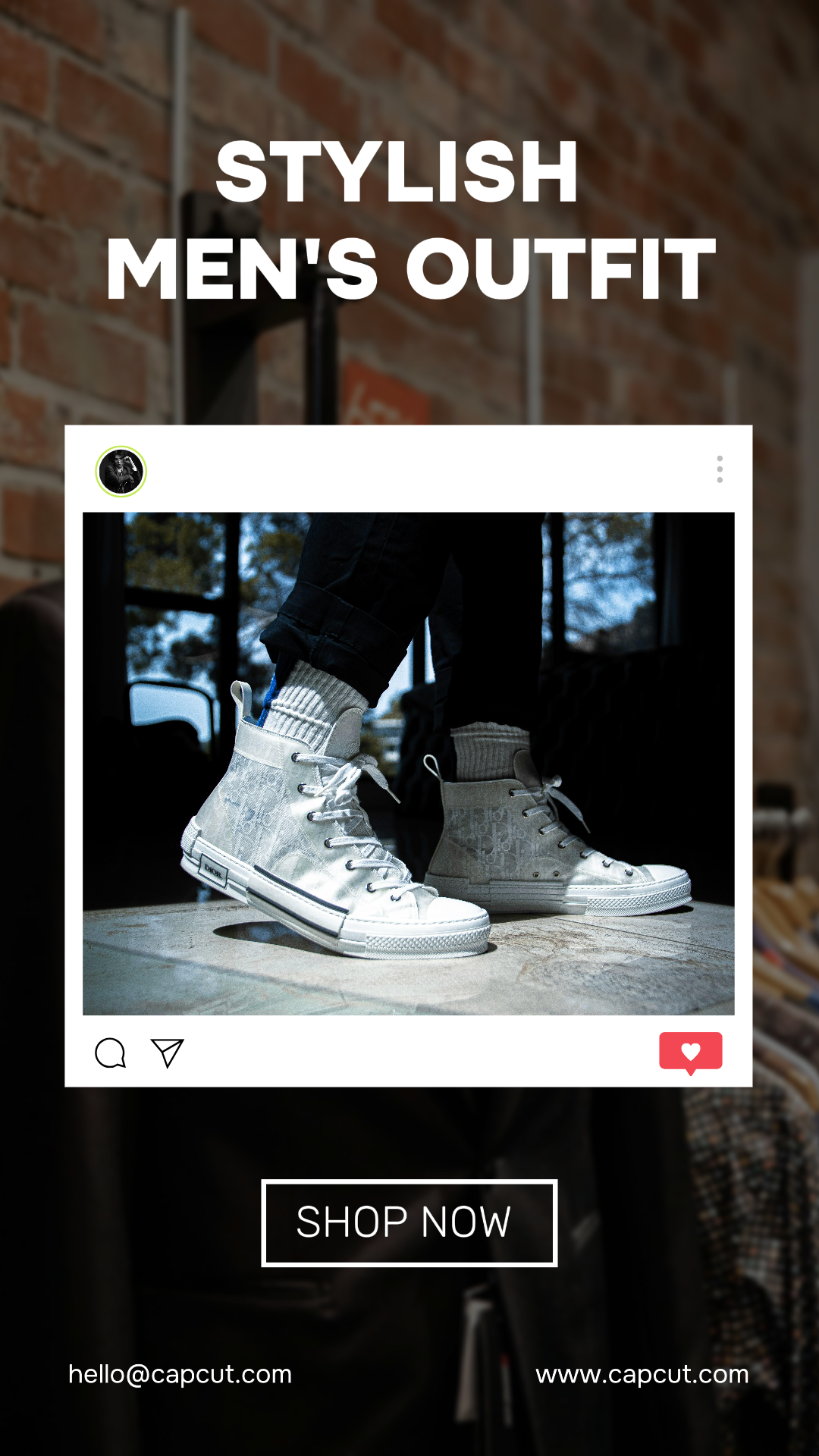 Clothing and Shoes Marketing Instagram Post Product Men's Outfit