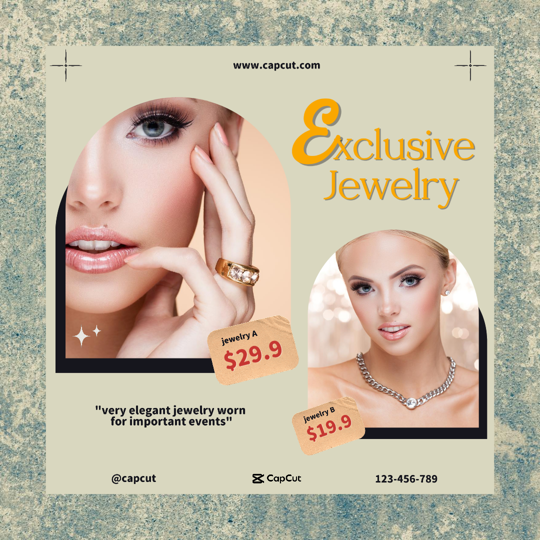 iklan facebook poster pemasaran perhiasan