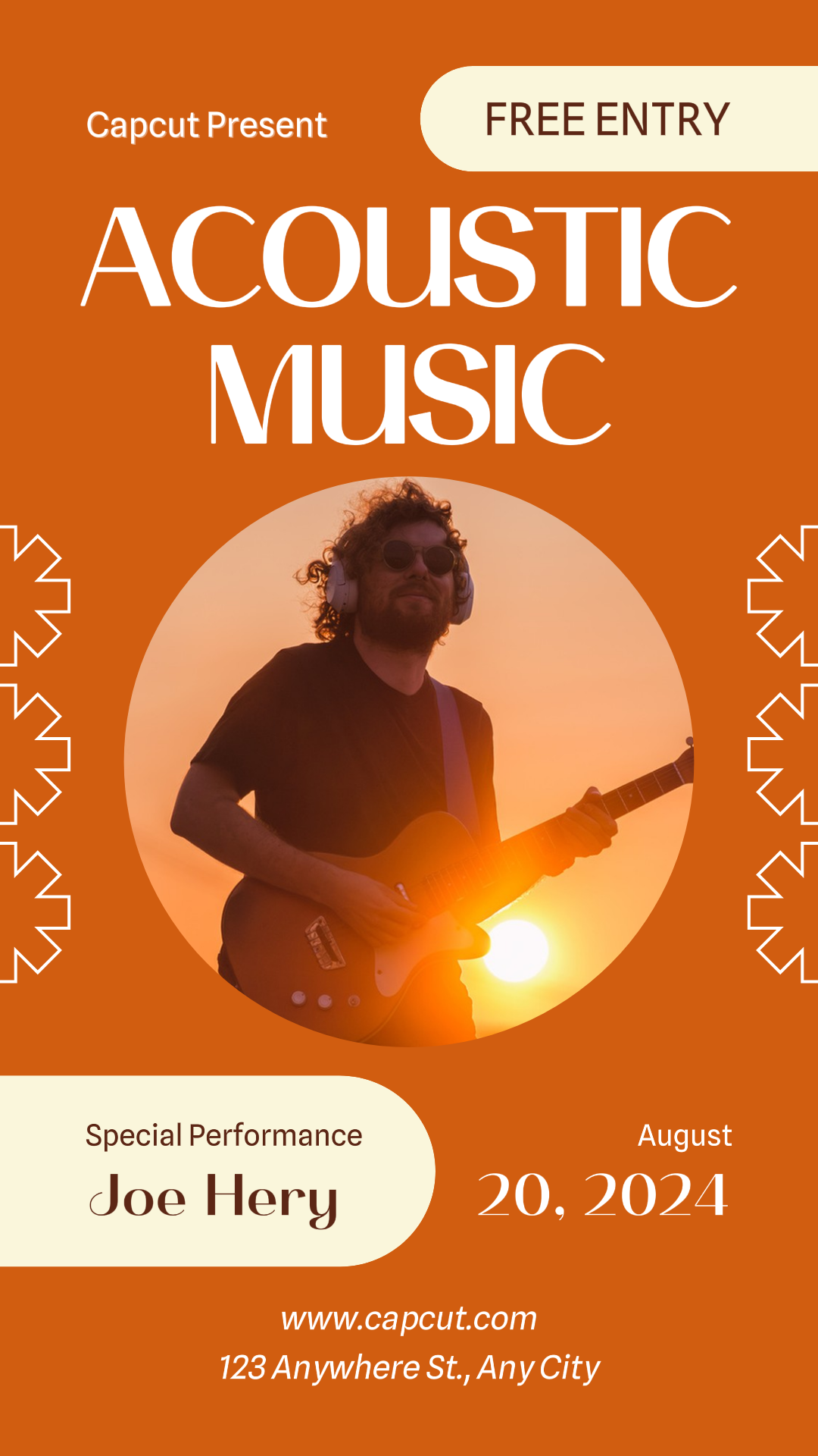 Entretenimento Música Acústica Instagram História Laranja