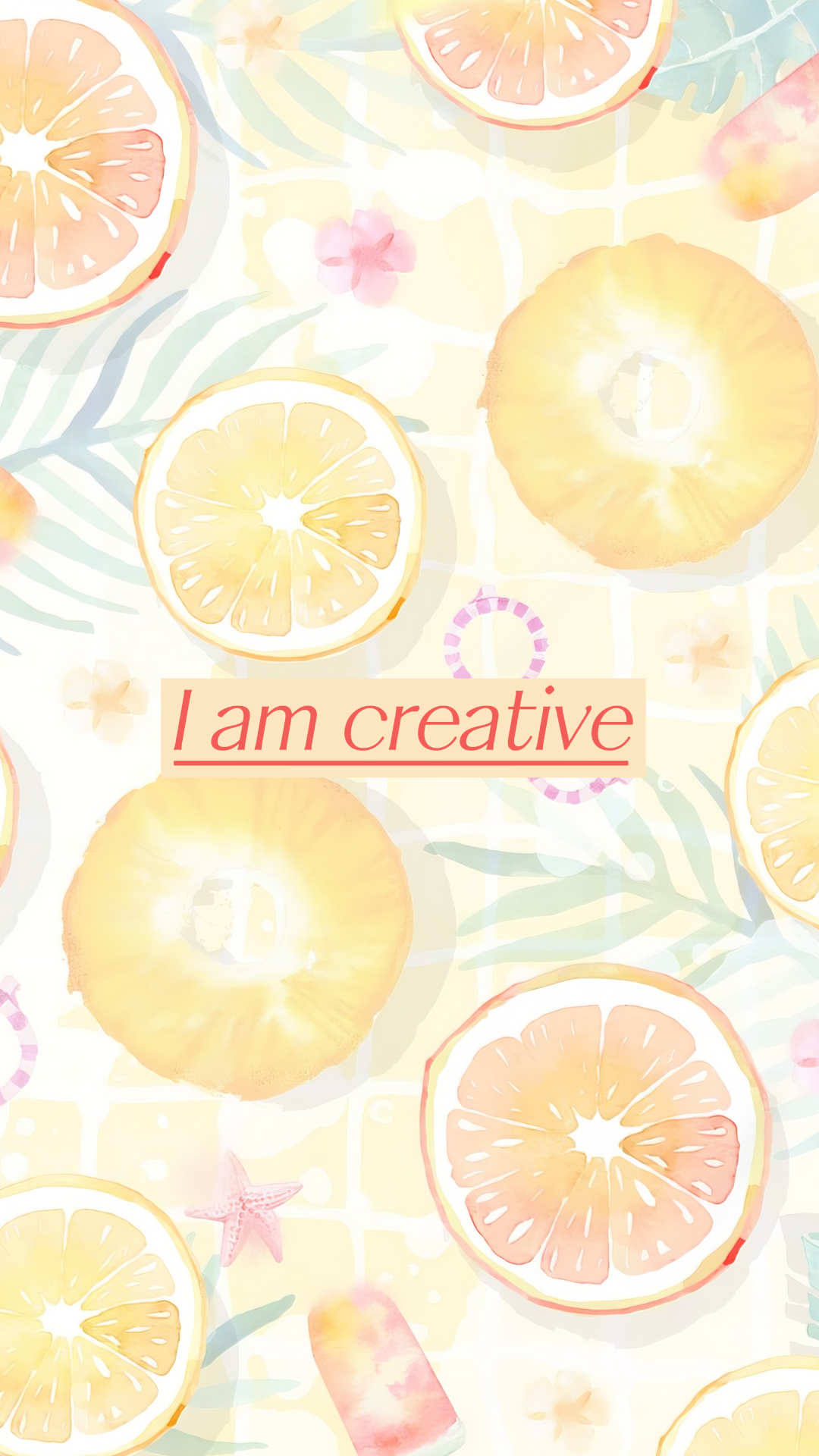 Wallpaper kreatif poster buah tiktok buah kuning lembut