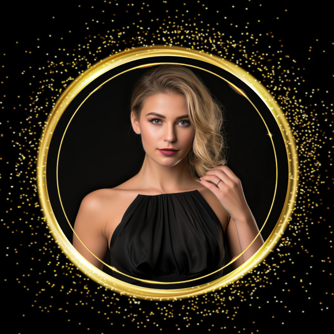 Photo de profil Instagram non marketing or et style de luxe