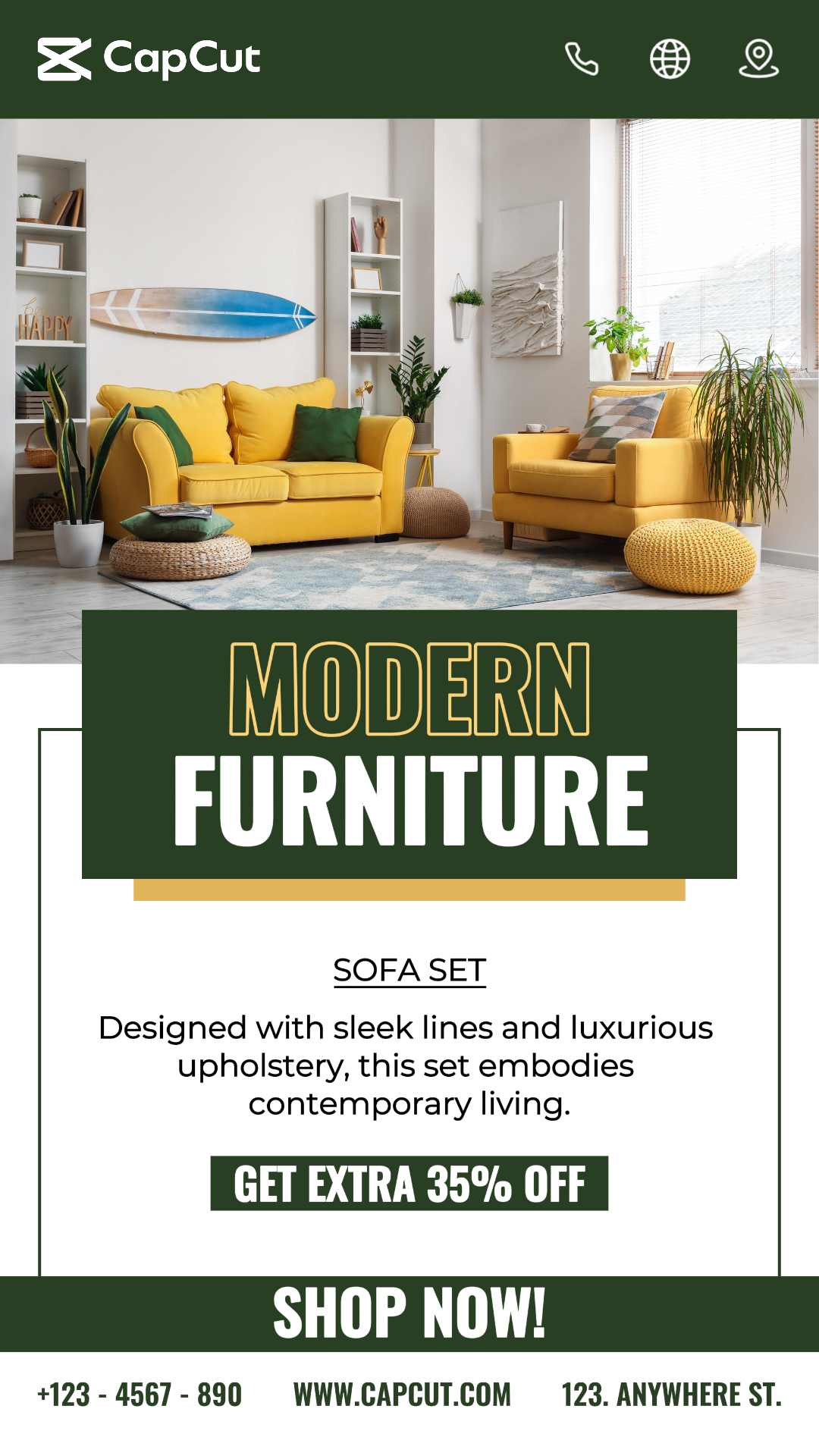 Household - Marketing Poster Promotion Product Modern Furniture Sofa Social Media Story Modern