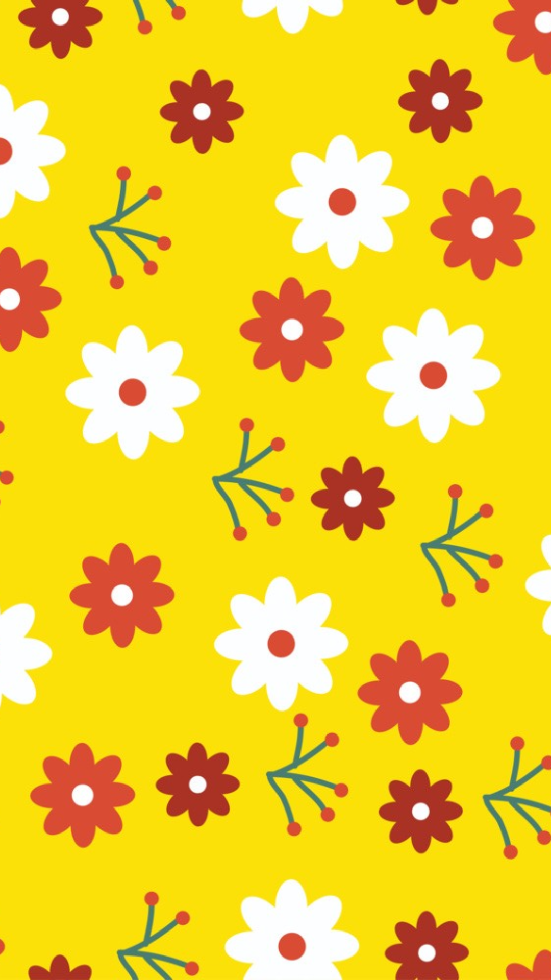 Papier peint affiche créative fleur jaune