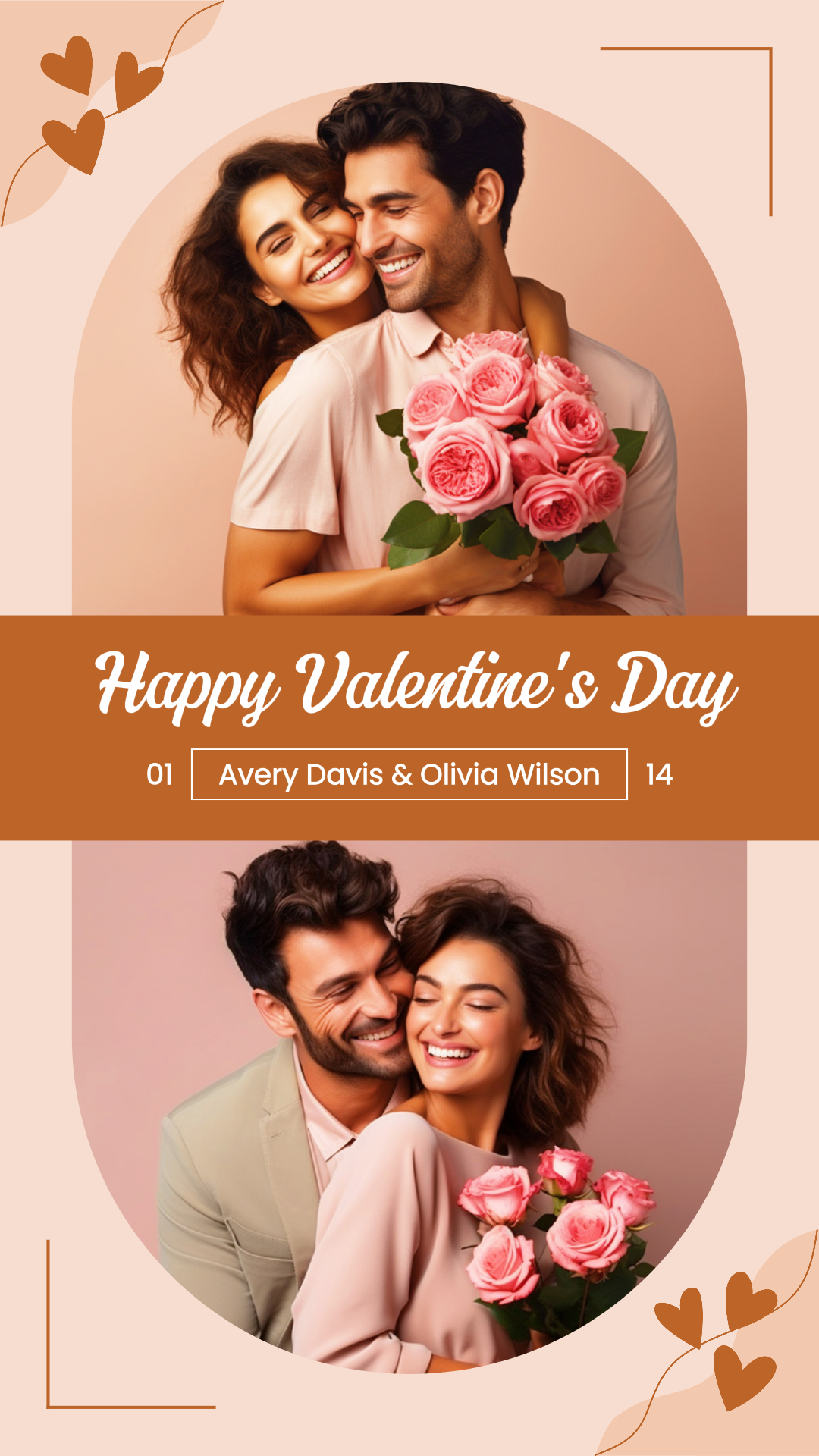 Histoire Instagram de la collection de souvenirs de photos de la Saint-Valentin