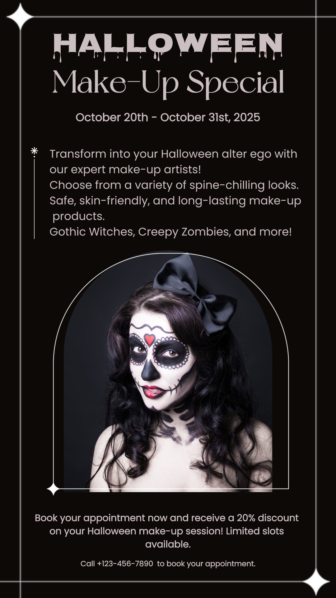 Tampilan Produk Khusus Riasan Halloween