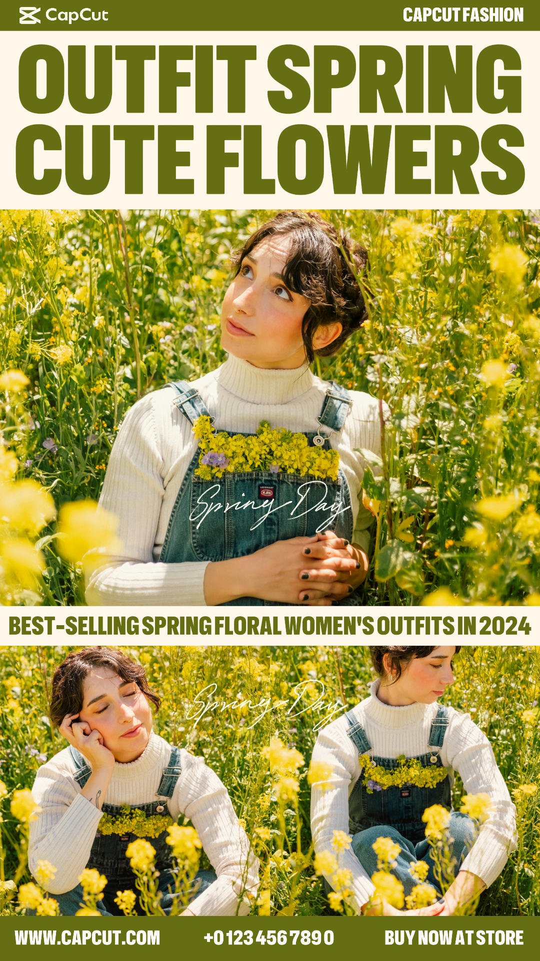Roupa Primavera Flores Fofas 2024 Instagram História Verde Moderno
