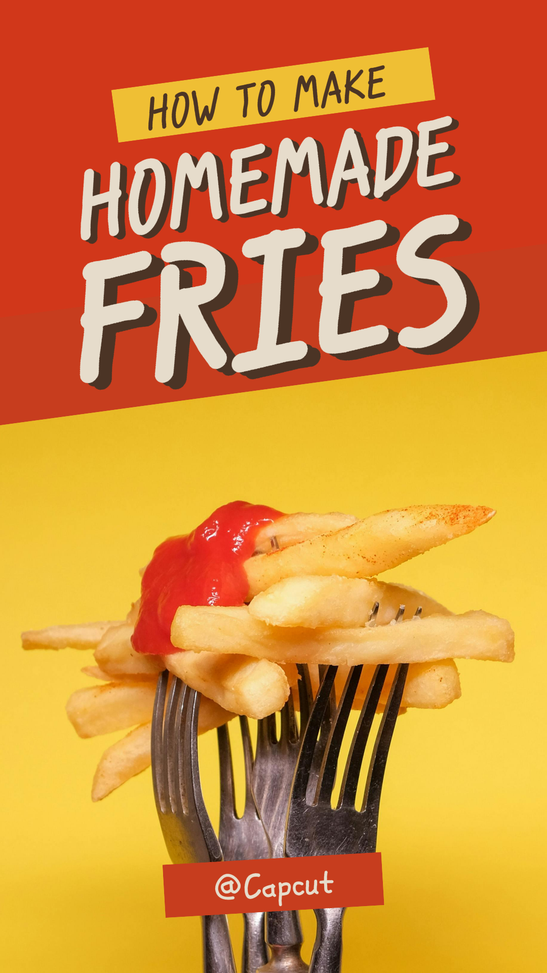 TikTok Thumbnail Foods and beverages red & yellow