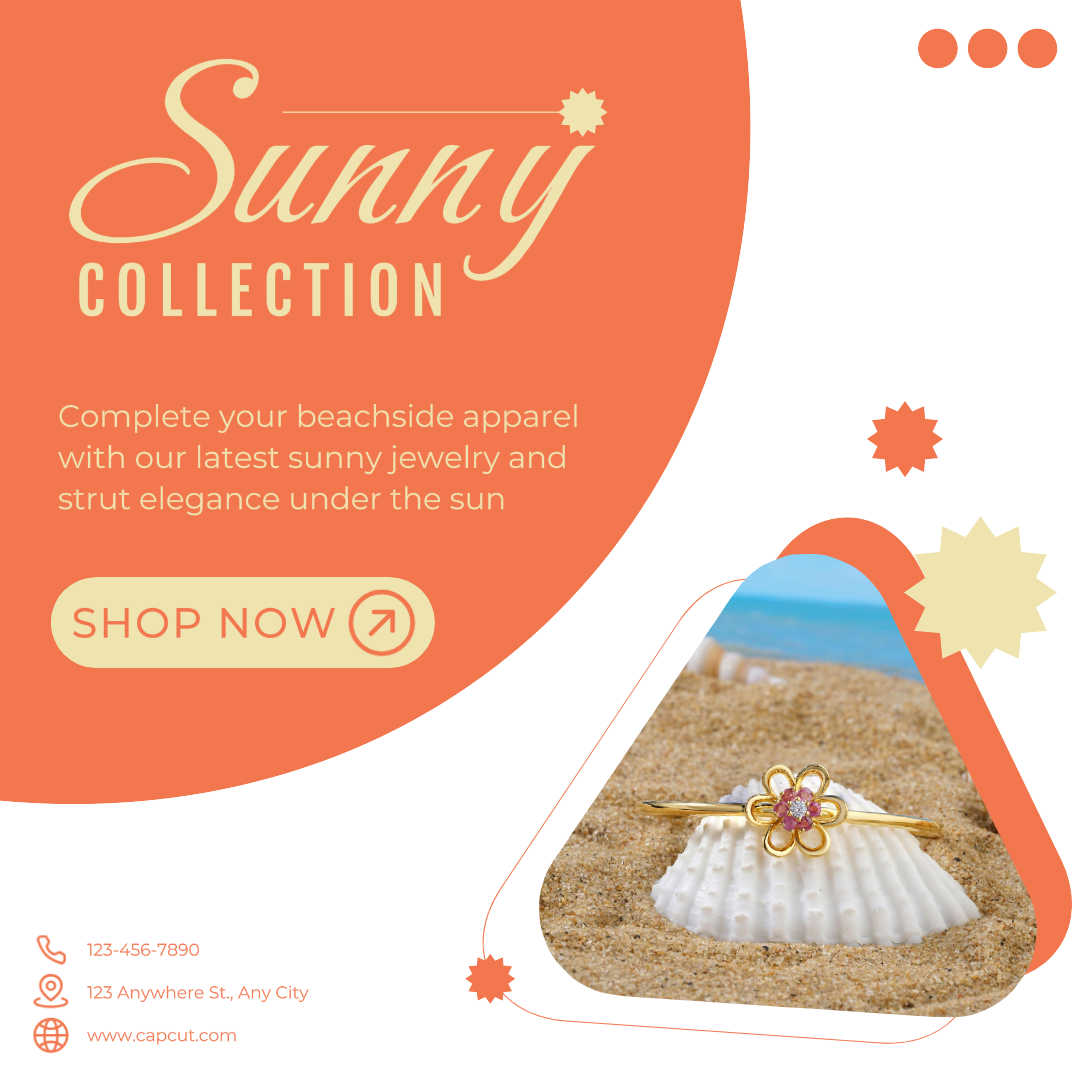 Jewelry Marketing Poster Sunny Collection