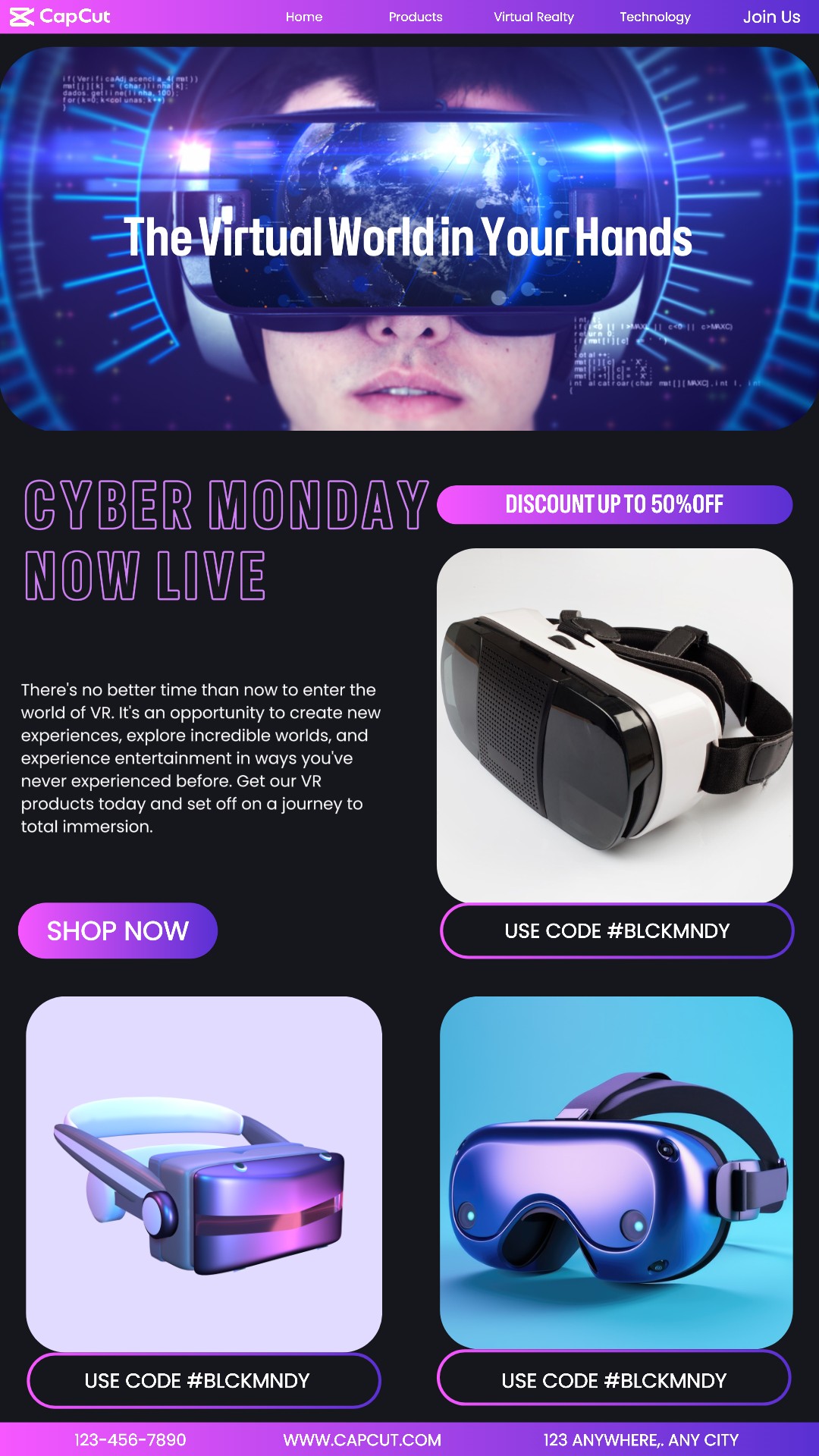 Cyber Monday Product Display
