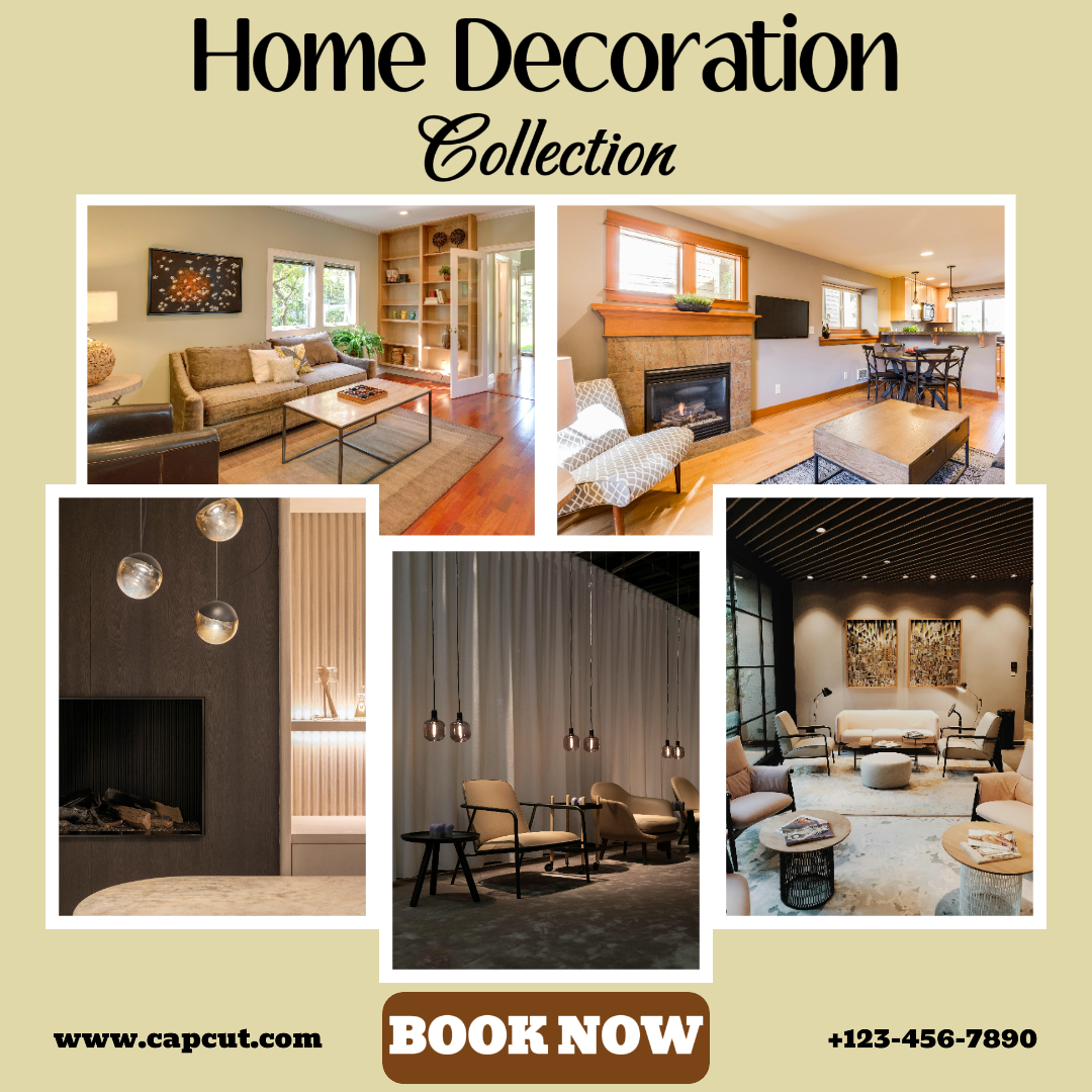 Affiche marketing de collage minimaliste décor à la maison