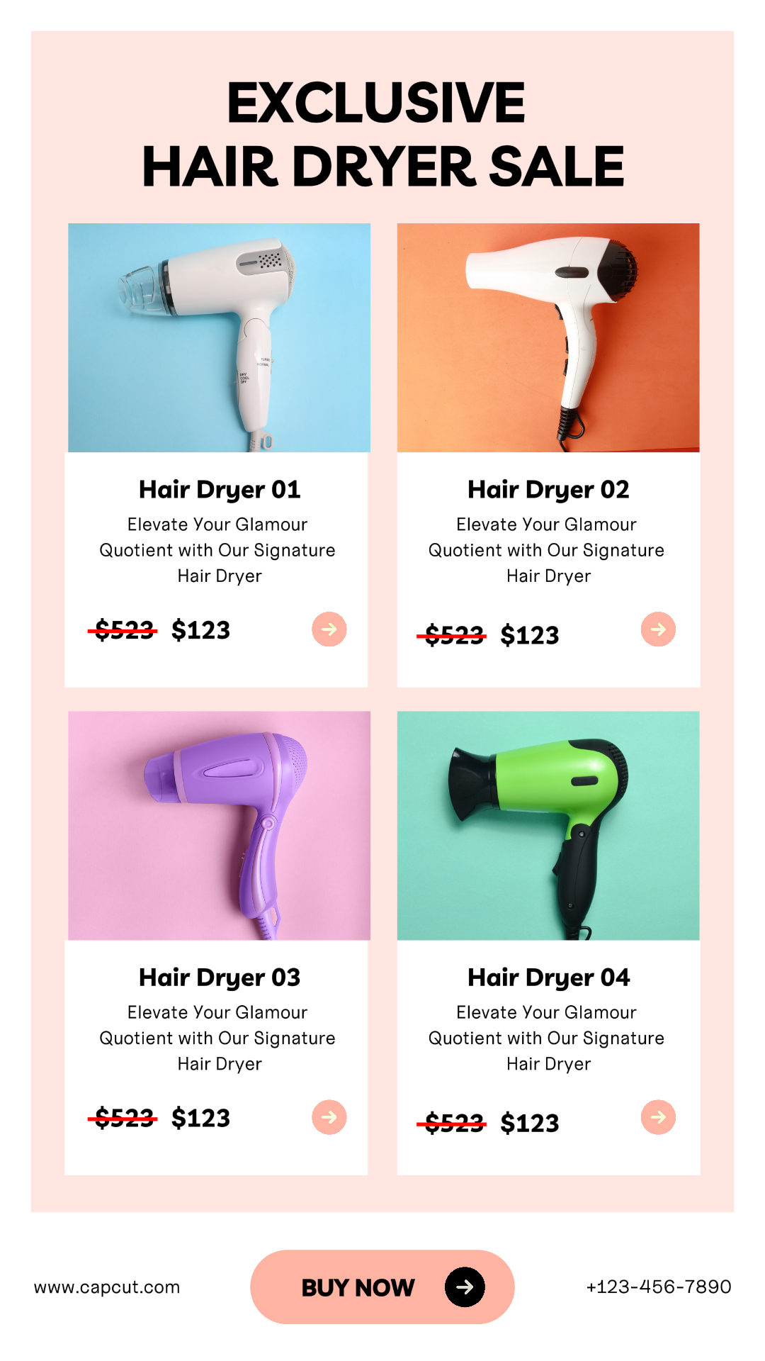 Electronics Product Hair Dryer Instagram Story