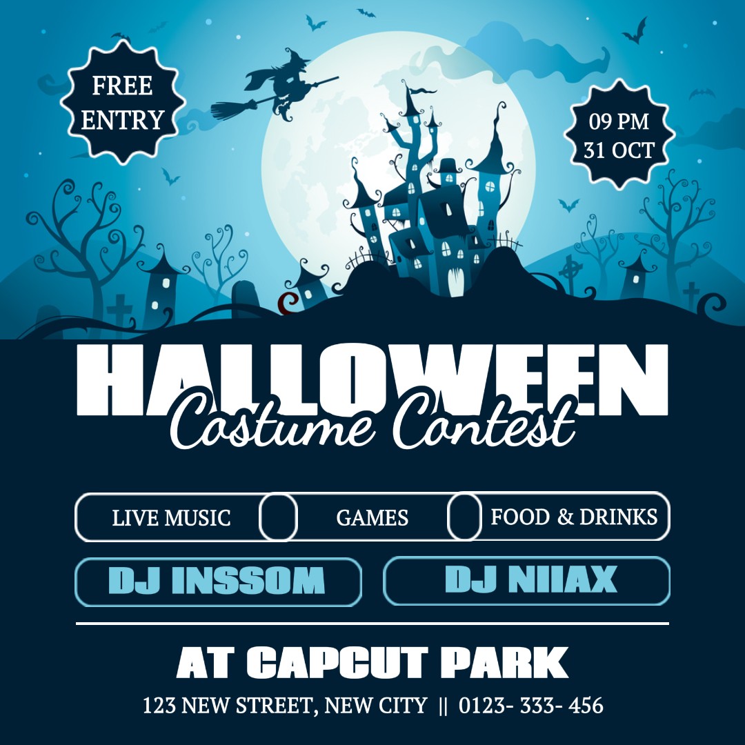 Concours de costumes d'Halloween Post Instagram