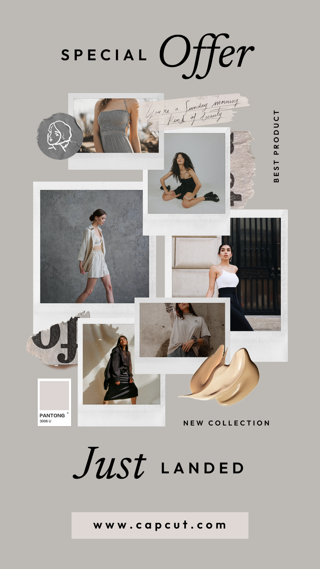 6 Multi-Produkt-Bild Mode Neutrale Geschichte