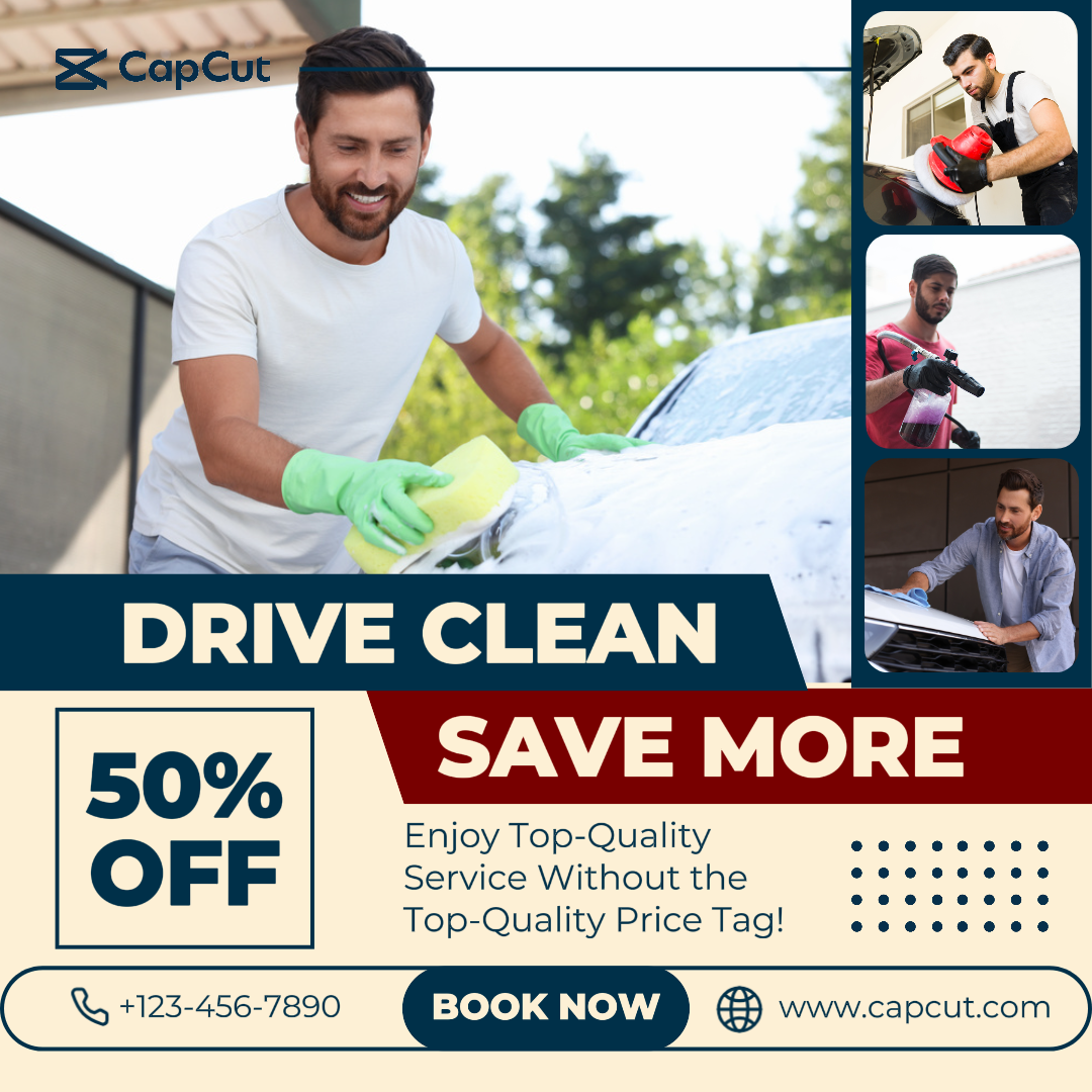 Les voitures conduisent propres, économisez plus de promotion Instagram Post