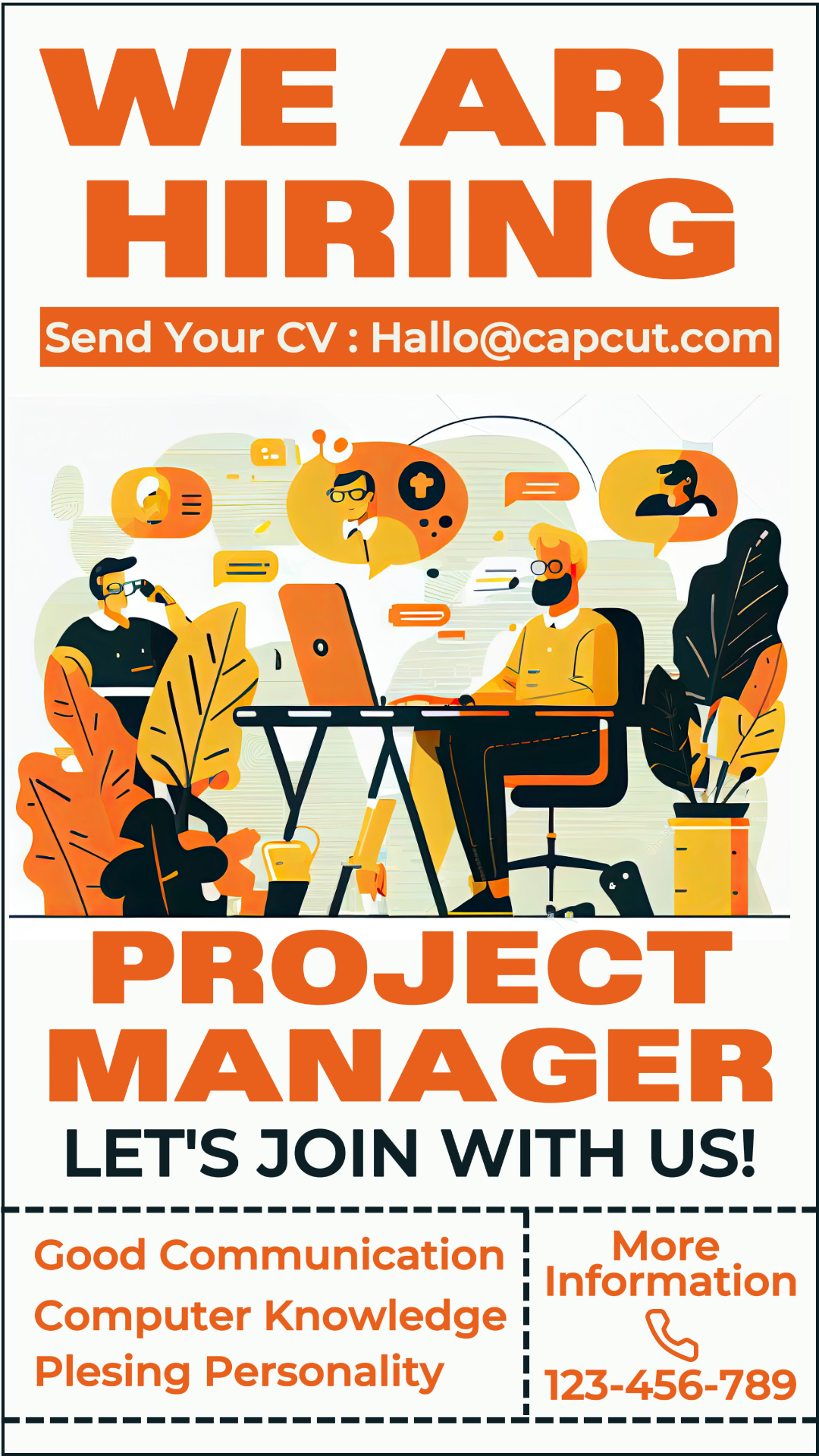 Chef de projet d'embauche d'entreprise Red White Story