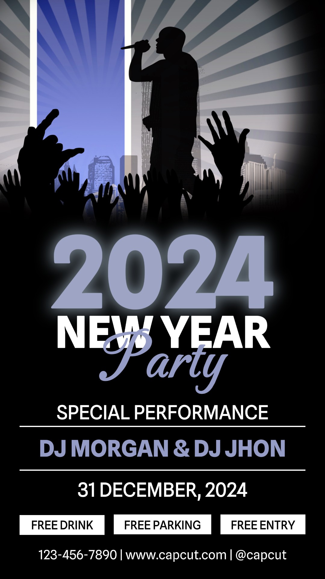 其他行业2024新年派对促销