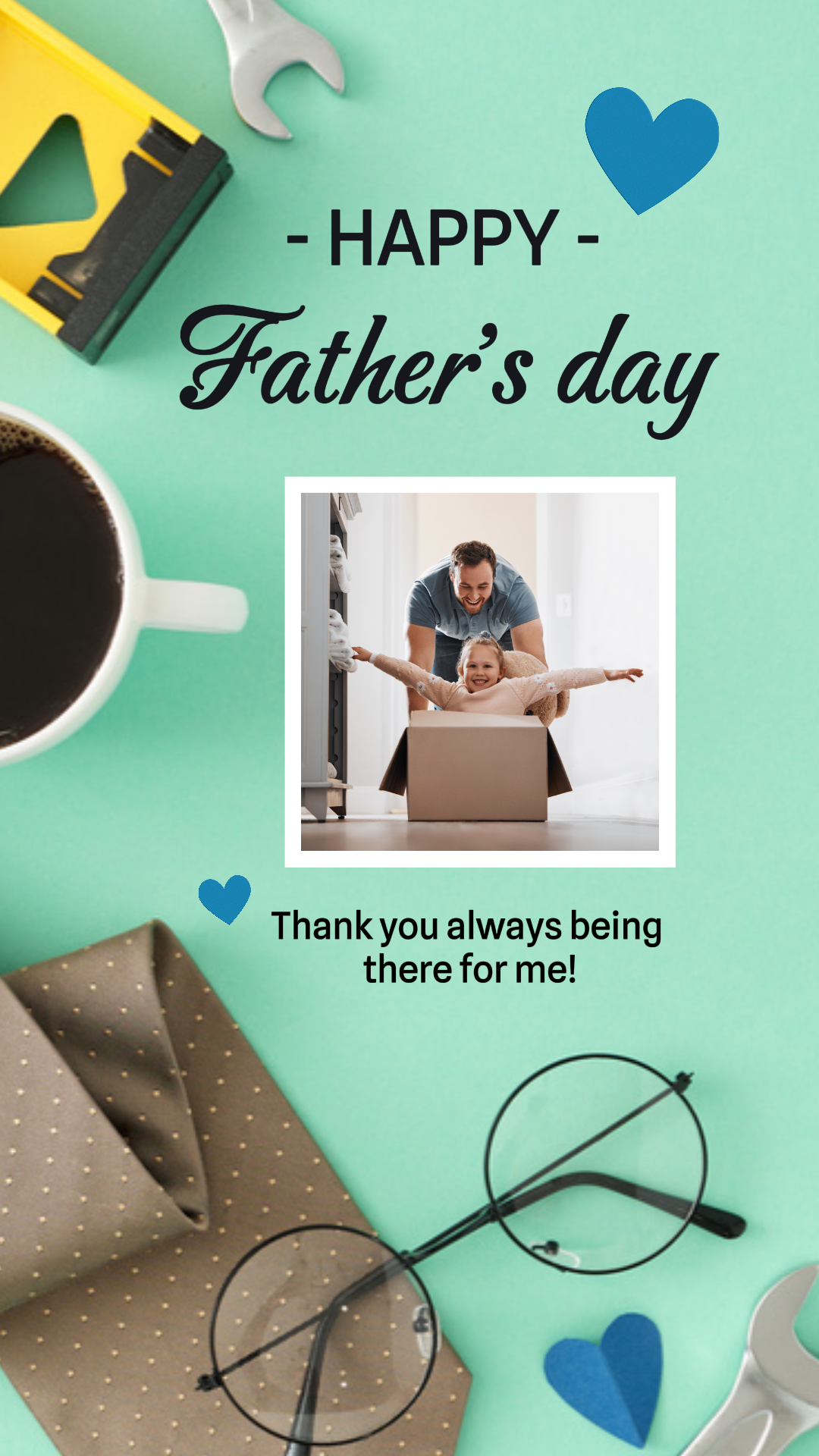 Kreatives Poster zum Vatertag TikTok