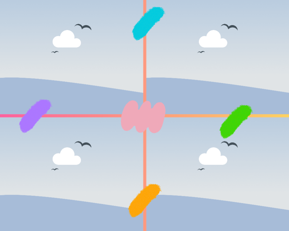 Collège photo non marketing coloré