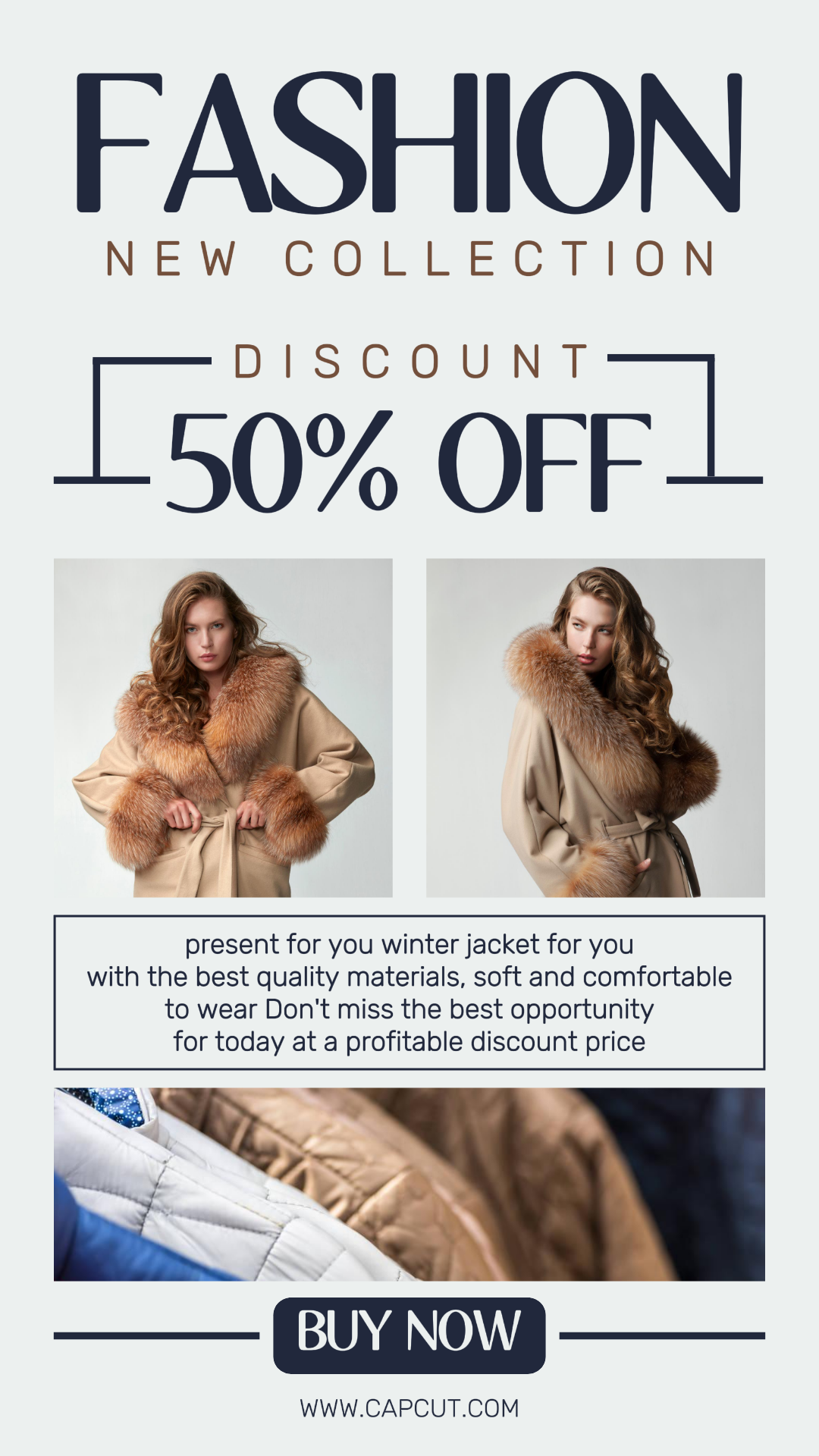 Clothing And Shoes Marketing Poster Fashion Sale Instagram Story Minimalist