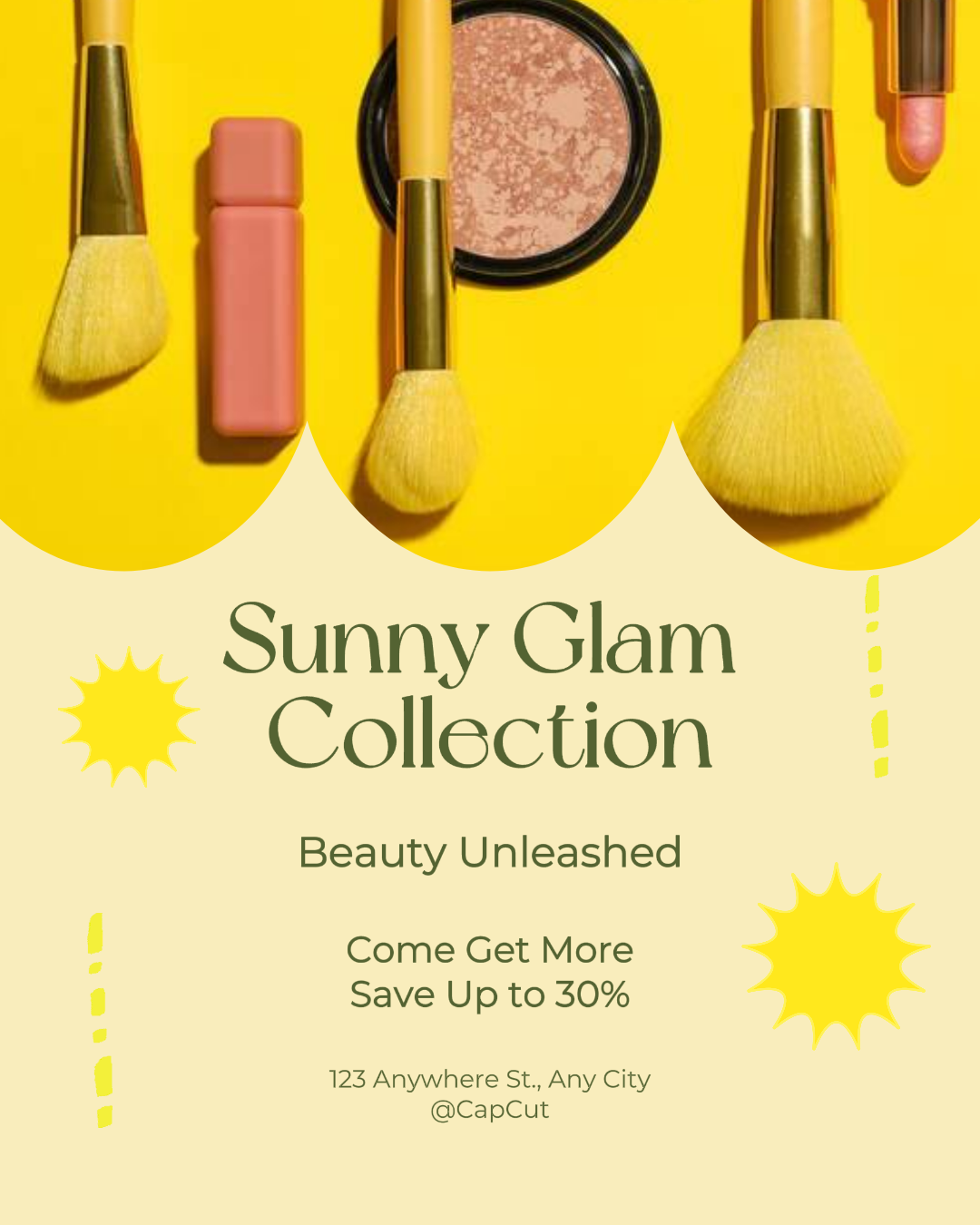 Beauty Sunny Glam Collection Display IG Template